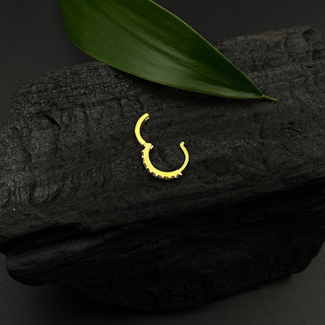 Gold Zircon String Nose Ring(Big)